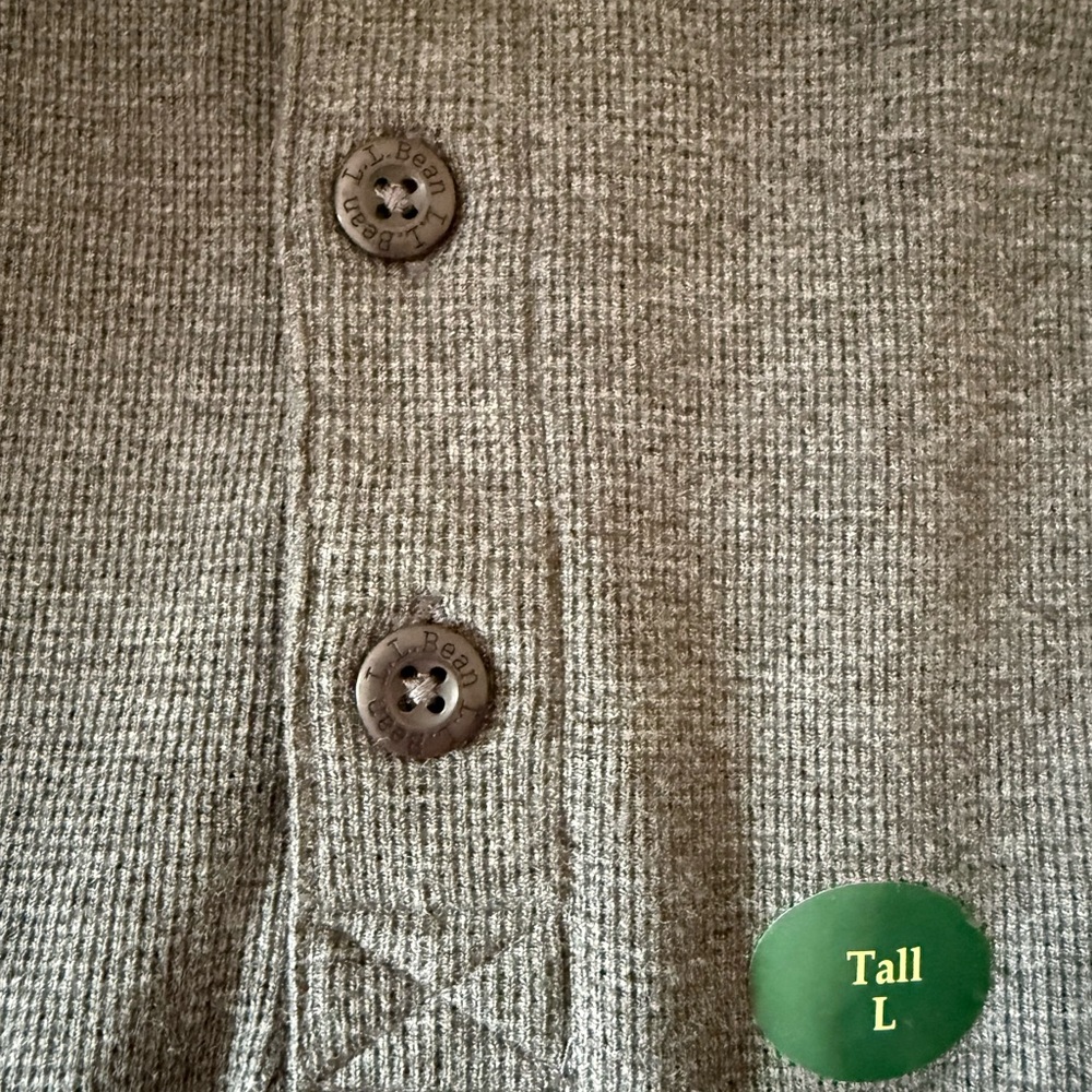 L.L. Bean Men's Charcoal V-Neck Sweater - Picture 2 of 4